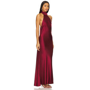 House of Harlow 1960 Astra Gown burgundy long dress open back SZ M NWT $258msrp